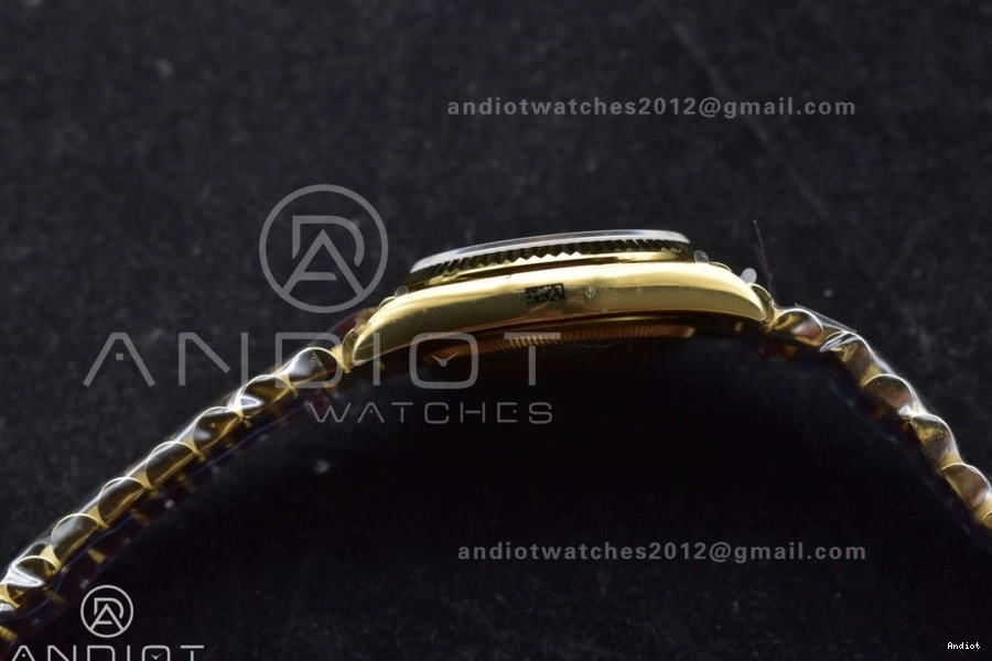 YG 36 Steel Edition 696 904L (Gain Dial V5 on vr3255 Weight) Best Bracelet President QF Gold DayDate EasyCare 0723
